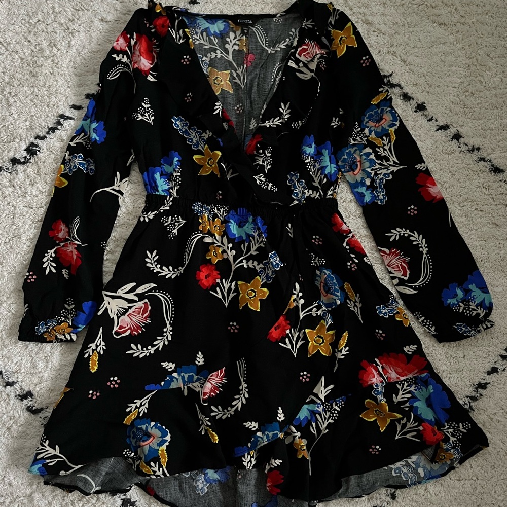 Express floral mini dress